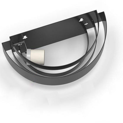 European Solid Color Half-circle Iron LED Wall Sconce Lamp