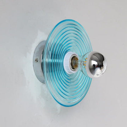 Water Transparent Glass Iron 1-Light Wall Sconce Lamp