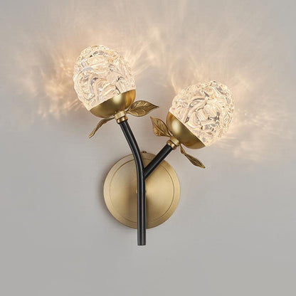 Luxury Crystal Apple Branch 1/2 Light Wall Sconce Lamp
