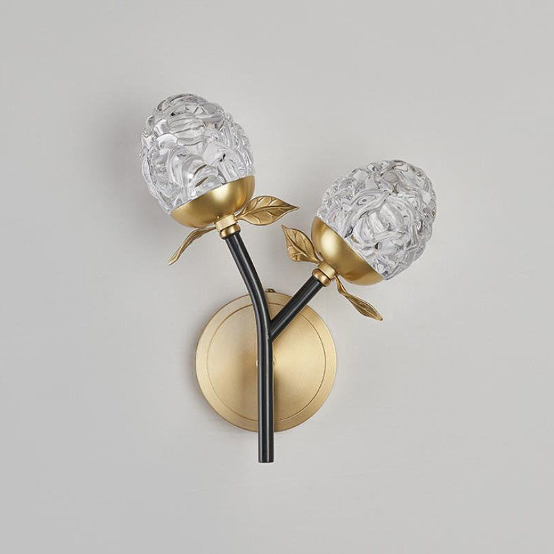 Luxury Crystal Apple Branch 1/2 Light Wall Sconce Lamp