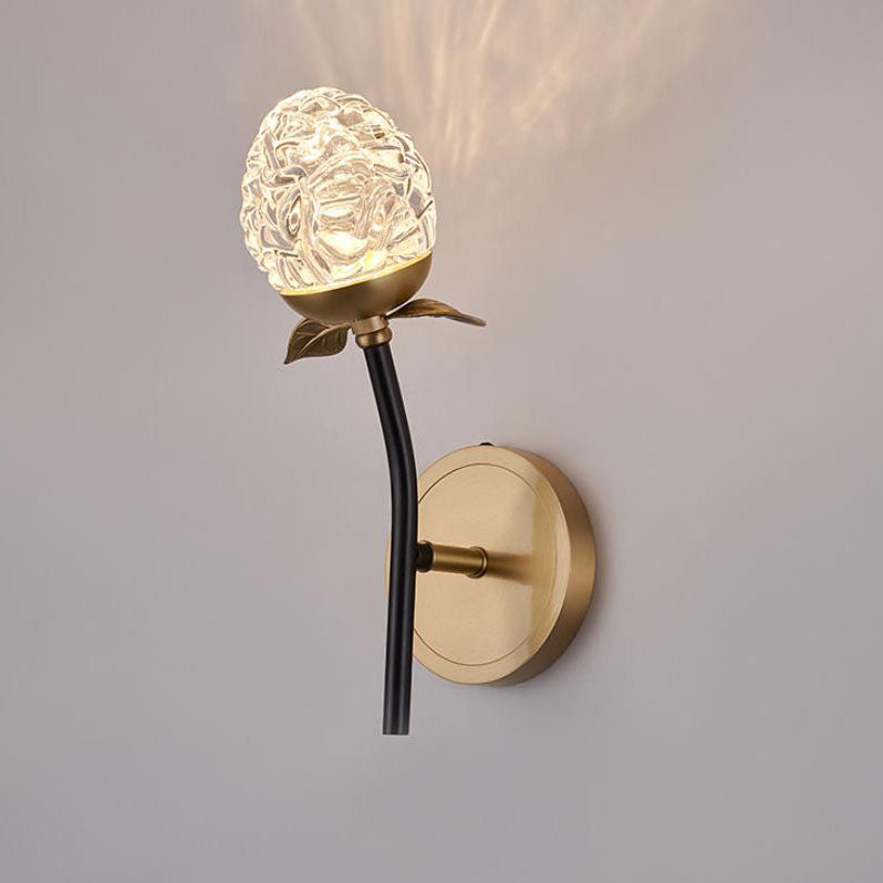 Luxury Crystal Apple Branch 1/2 Light Wall Sconce Lamp