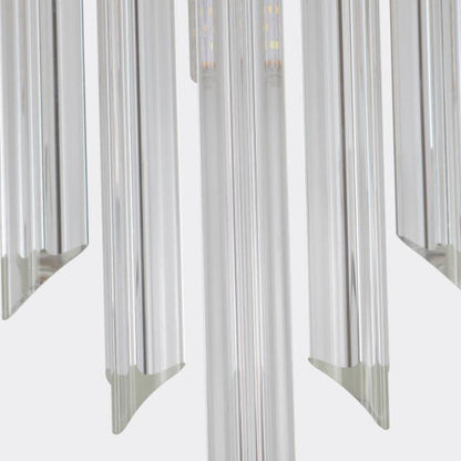 Glass Crystal Rod Stainless Steel 2-Light Wall Sconce Lamp