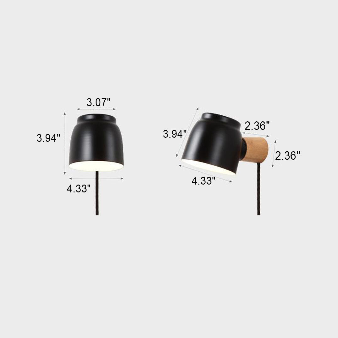Solid Color Rotatable Iron 1-Light Wall Sconce Lamp