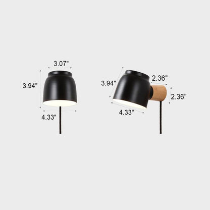 Solid Color Rotatable Iron 1-Light Wall Sconce Lamp
