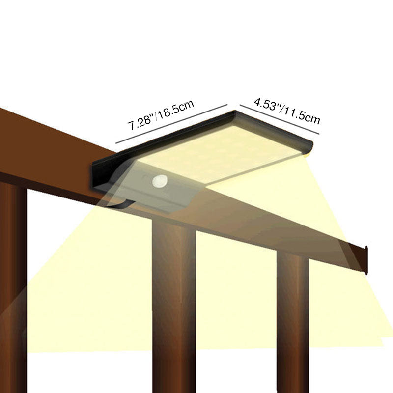 Square LED Outdoor Solar Waterproof Sensor Wall Sconce Lamp