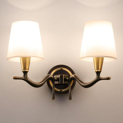 Copper Glass Swan Neck Glass 1/2 Light Wall Sconce Lamp