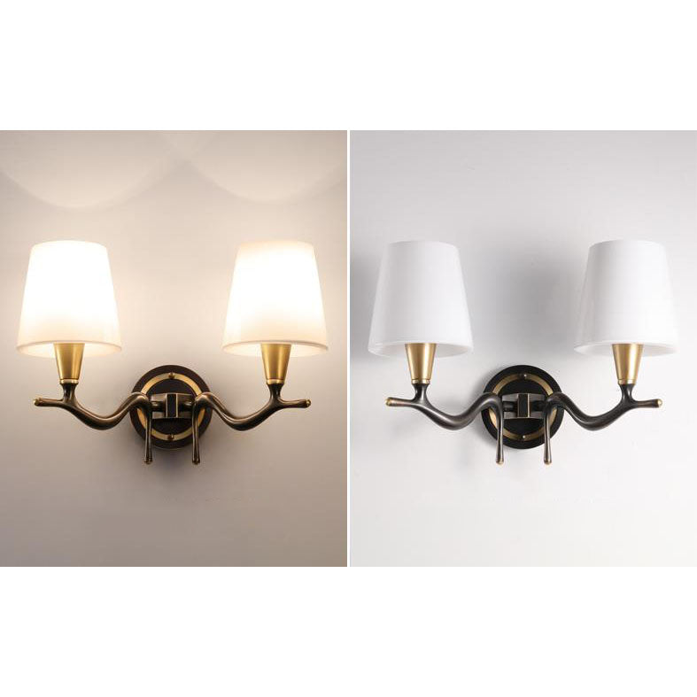 Copper Glass Swan Neck Glass 1/2 Light Wall Sconce Lamp