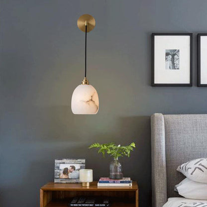 Nordic Light Luxury Copper Lime 1-Light Wall Sconce Lamp