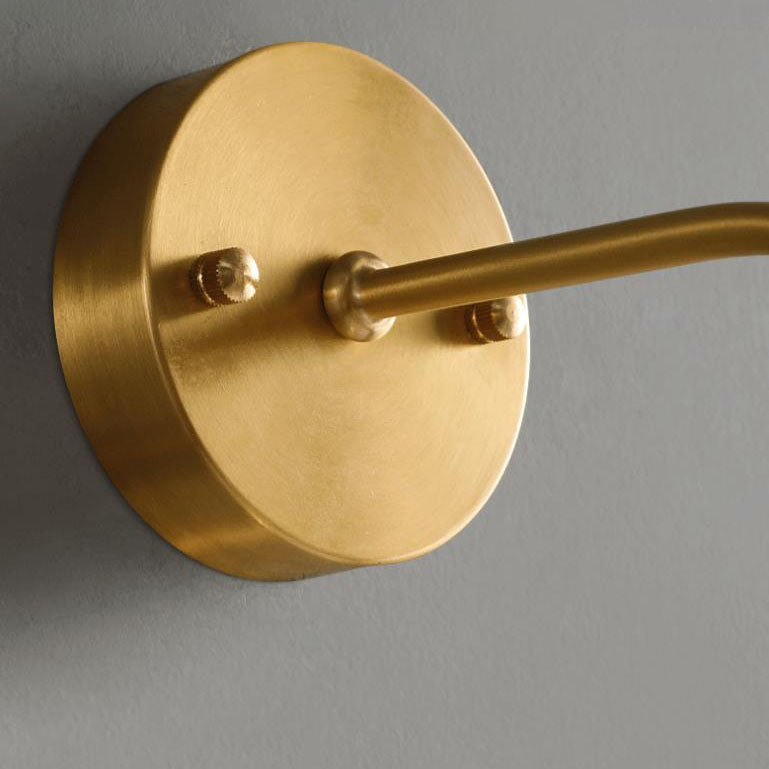Golden Copper Circle Ring Crystal 1-Light Wall Sconce Lamp