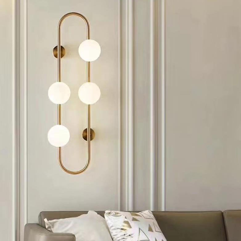 Nordic Glass Ball Oval Ring 2/4/6-Light Wall Sconce Lamp