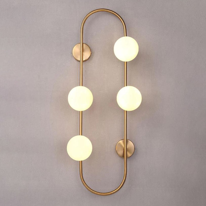 Nordic Glass Ball Oval Ring 2/4/6-Light Wall Sconce Lamp