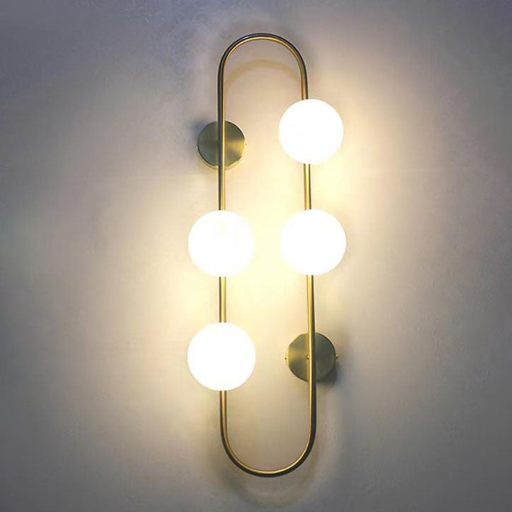 Nordic Glass Ball Oval Ring 2/4/6-Light Wall Sconce Lamp