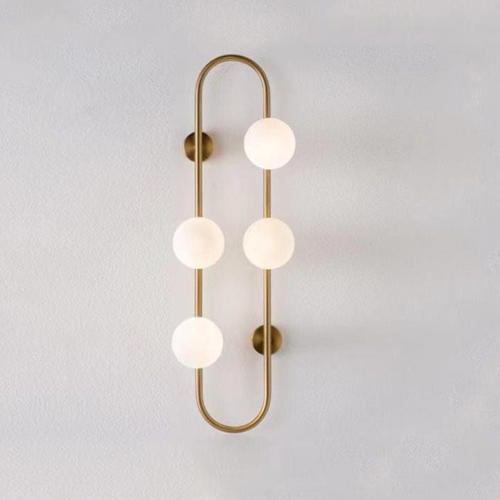 Nordic Glass Ball Oval Ring 2/4/6-Light Wall Sconce Lamp