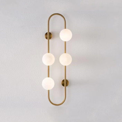 Nordic Glass Ball Oval Ring 2/4/6-Light Wall Sconce Lamp