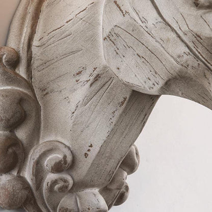 Resin Horse Head Fabric Lampshade 1-Light Wall Sconce Lamp