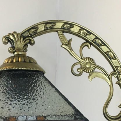 Tiffany House Iron Stained Glass 1-Light Wall Sconce Lamp