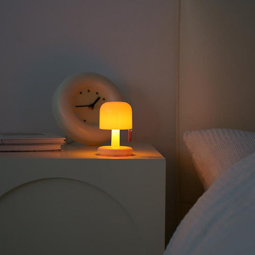 Modern Minimalist Decorative Mushroom Plastic USB LED Table Lamp