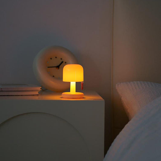 Modern Plastic Mushroom Table Lamp