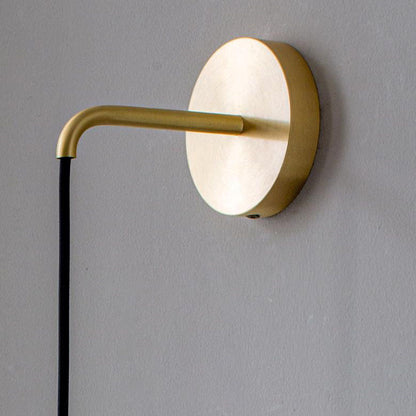 Light Luxury Marble Column Copper 1-Light Wall Sconce Lamp
