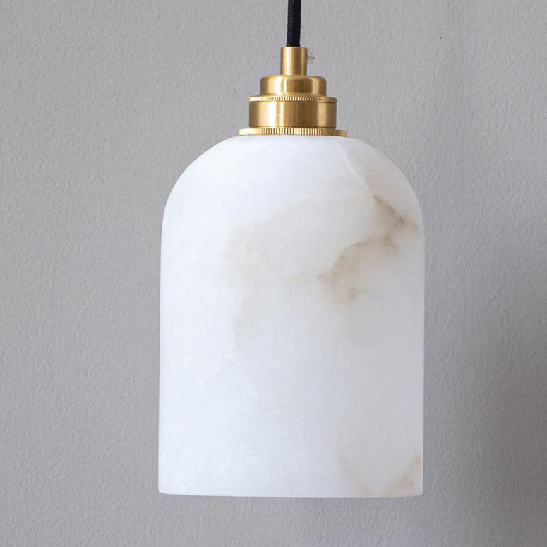 Light Luxury Marble Column Copper 1-Light Wall Sconce Lamp