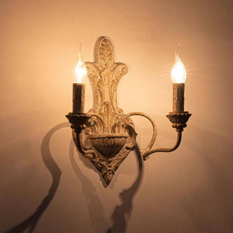 French Double Head Candelabra 2-Light Wall Sconce Lamp