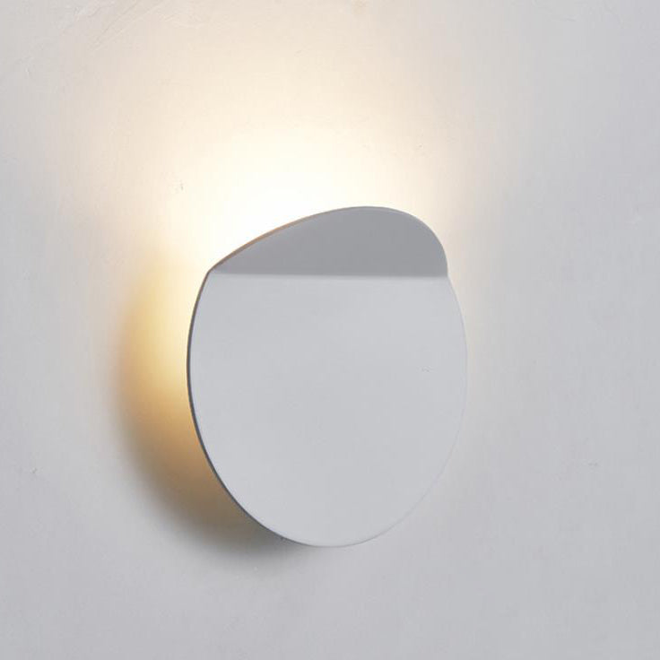 Danish Brushed Aluminum Folded Disc LED Wall Sconce Lamp