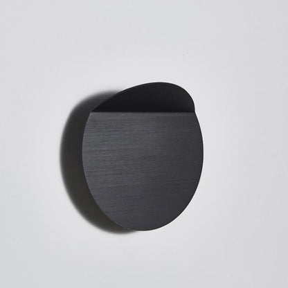 Danish Brushed Aluminum Folded Disc LED Wall Sconce Lamp