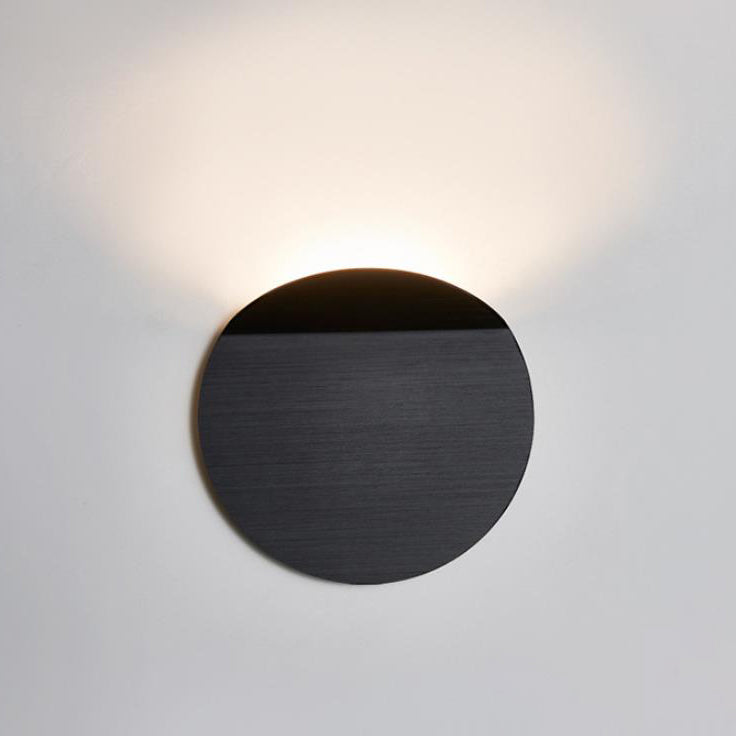 Danish Brushed Aluminum Folded Disc LED Wall Sconce Lamp