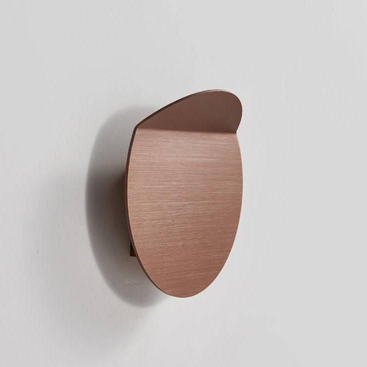 Danish Brushed Aluminum Folded Disc LED Wall Sconce Lamp
