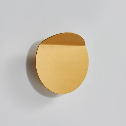 Danish Brushed Aluminum Folded Disc LED Wall Sconce Lamp