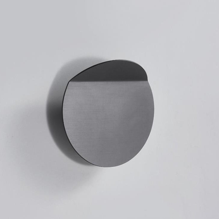 Danish Brushed Aluminum Folded Disc LED Wall Sconce Lamp
