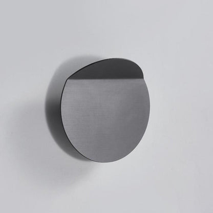 Danish Brushed Aluminum Folded Disc LED Wall Sconce Lamp