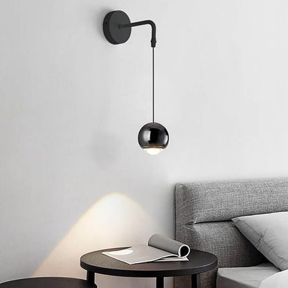 Minimalist Round Ball Aluminum Glass LED Wall Sconce Lamp