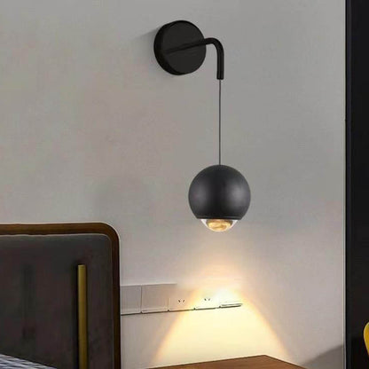 Minimalist Round Ball Aluminum Glass LED Wall Sconce Lamp