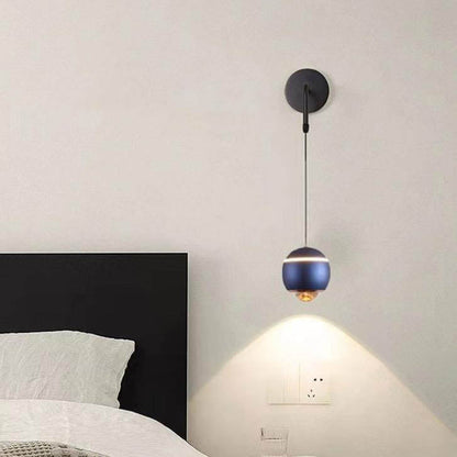 Minimalist Round Ball Aluminum Glass LED Wall Sconce Lamp