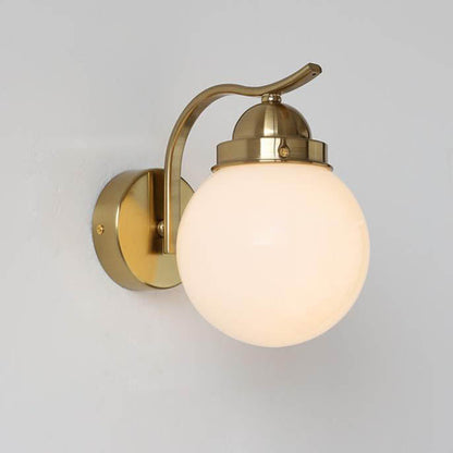 Modern Simplicity Glass Ball 1-Light Wall Sconce Lamp