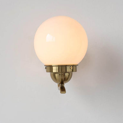 Modern Simplicity Glass Ball 1-Light Wall Sconce Lamp