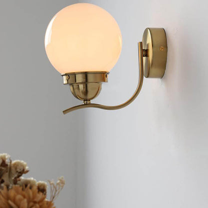 Modern Simplicity Glass Ball 1-Light Wall Sconce Lamp
