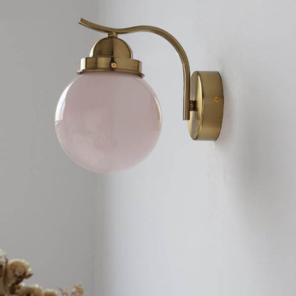 Modern Simplicity Glass Ball 1-Light Wall Sconce Lamp