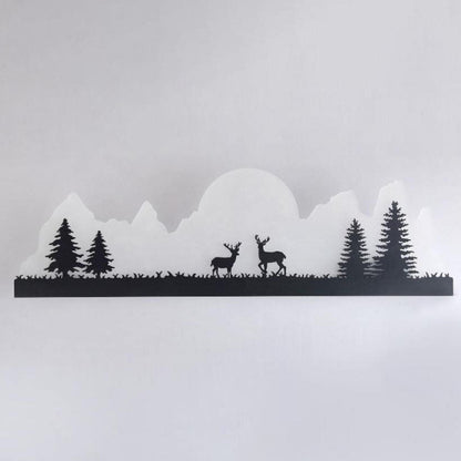 Chinese Landscape Painting Outside LED Wall Sconce Lamp