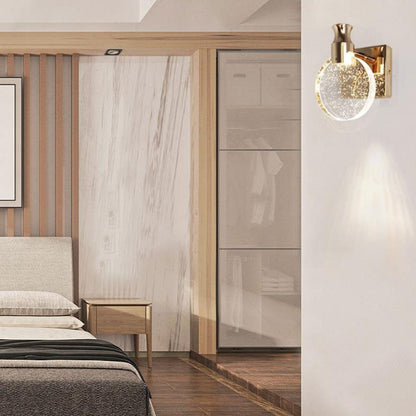 Nordic Hardware Crystal Round LED Wall Sconce Lamp