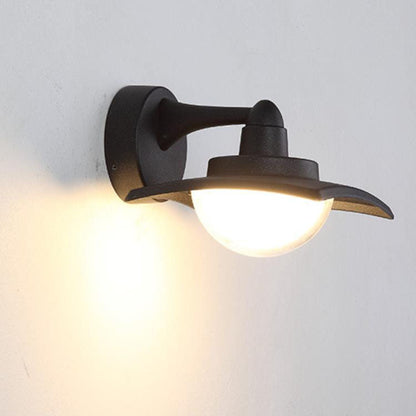 Aluminum Round Glass Shade LED Waterproof Wall Sconce Lamp