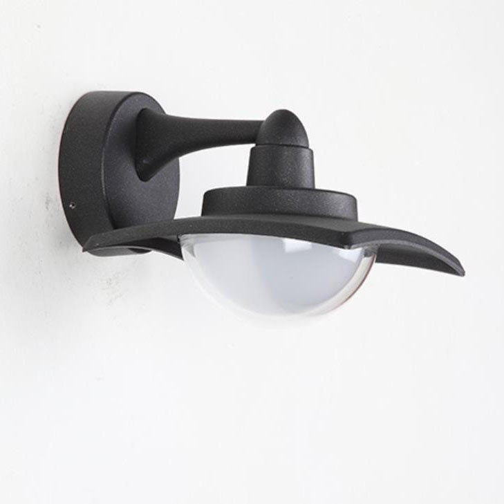 Aluminum Round Glass Shade LED Waterproof Wall Sconce Lamp