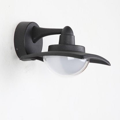 Aluminum Round Glass Shade LED Waterproof Wall Sconce Lamp