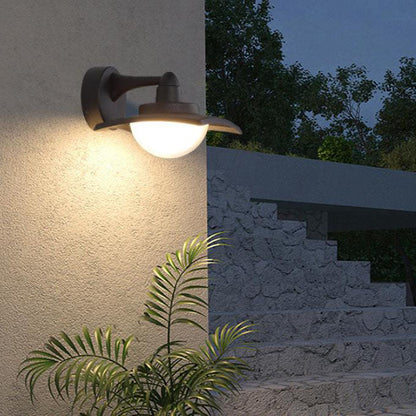 Aluminum Round Glass Shade LED Waterproof Wall Sconce Lamp