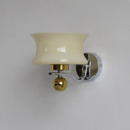 Scandinavian Iron Drum Wave Arm 1-Light Wall Sconce Lamp