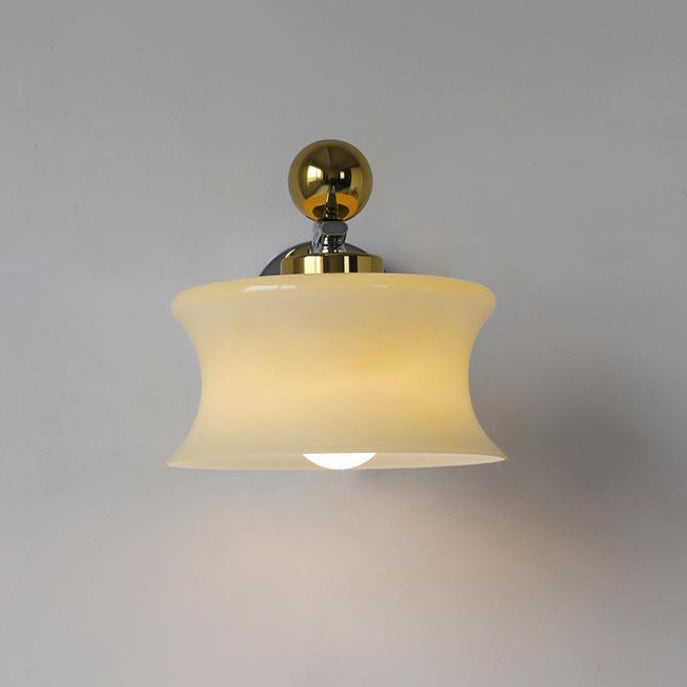 Scandinavian Iron Drum Wave Arm 1-Light Wall Sconce Lamp