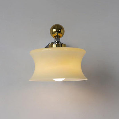 Scandinavian Iron Drum Wave Arm 1-Light Wall Sconce Lamp