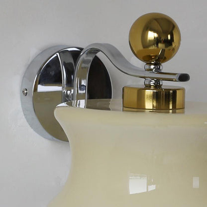 Scandinavian Iron Drum Wave Arm 1-Light Wall Sconce Lamp