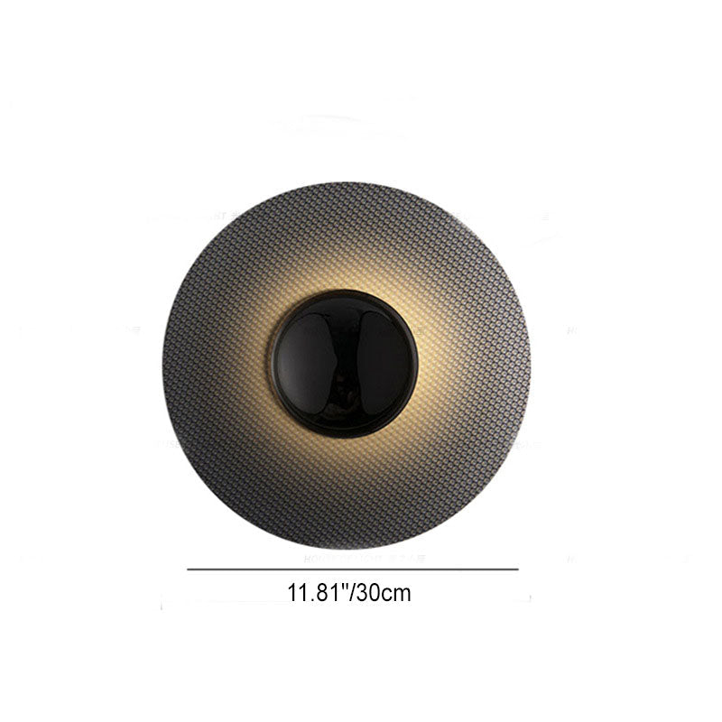 Contemporary Scandinavian Round Iron LED Wall Sconce Lamp